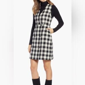 🎊Host Pick 9/27!🎊 1901 Checkered Pinafore plaid dress women’s Size 14 preppy